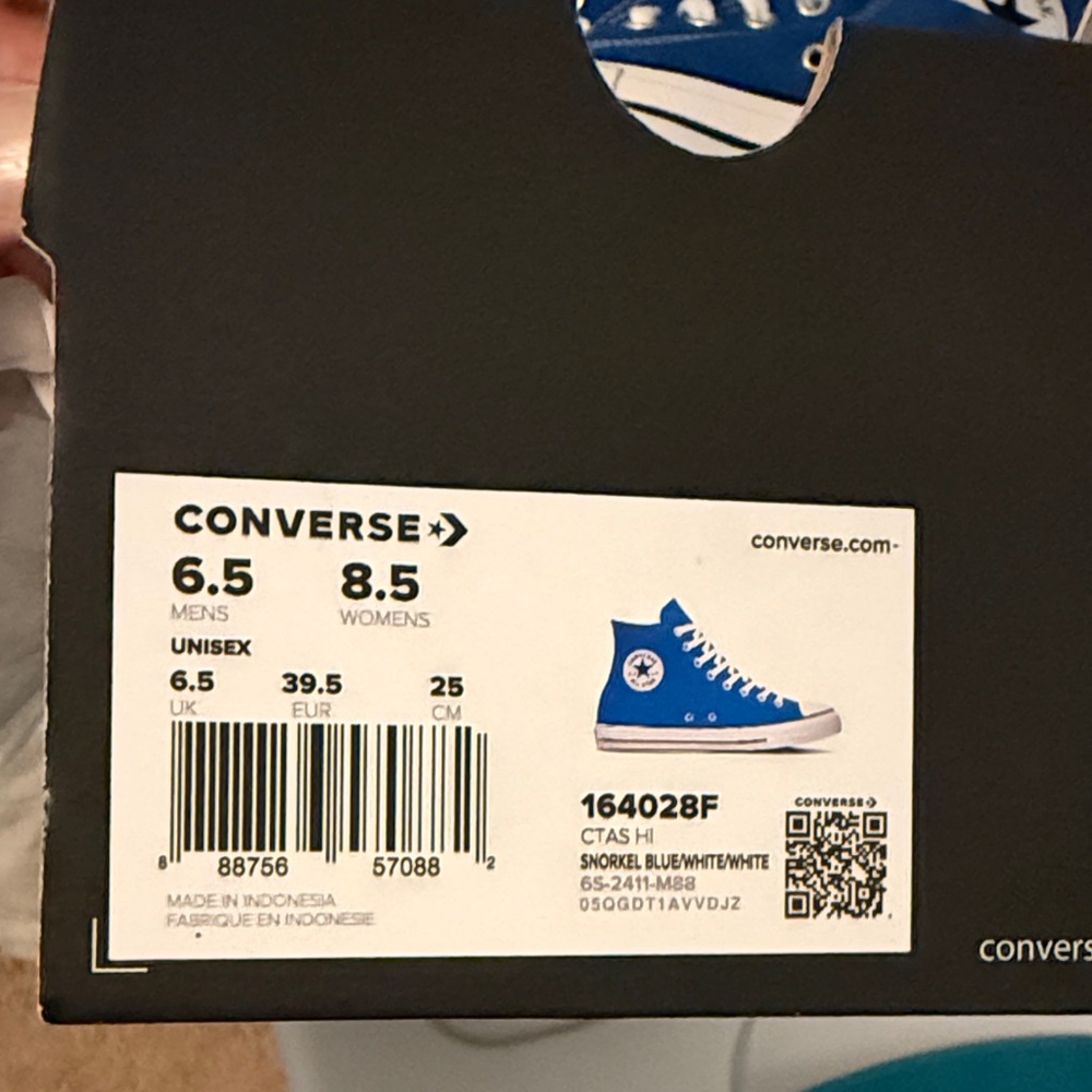 Converse Classic Chuck Taylor High-Tops Snorkel Blue Unisex - Picture 4 of 4